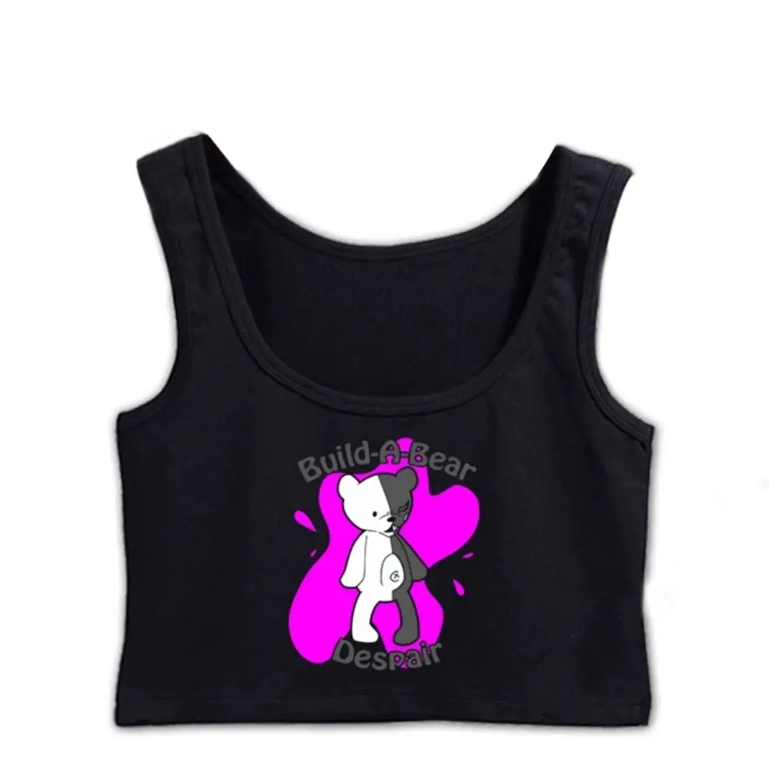 Lasting charm Build a bear despair Graphic Print Crop Top Summer Kawaii Round Neck Tops 
Lasting charm Build a bear despair Graphic Print Crop Top Summer Kawaii Round Neck Tops