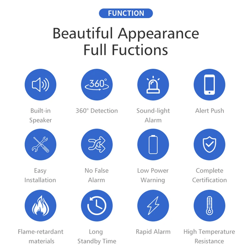 Tuya Smoke Detector Wireless Smoke Fire Alarm Sensor Security Protection Alarm For Home Automation APP Control Smart Home
Tuya Smoke Detector Wireless Smoke Fire Alarm Sensor Security Protection Alarm For Home Automation APP Control Smart Home