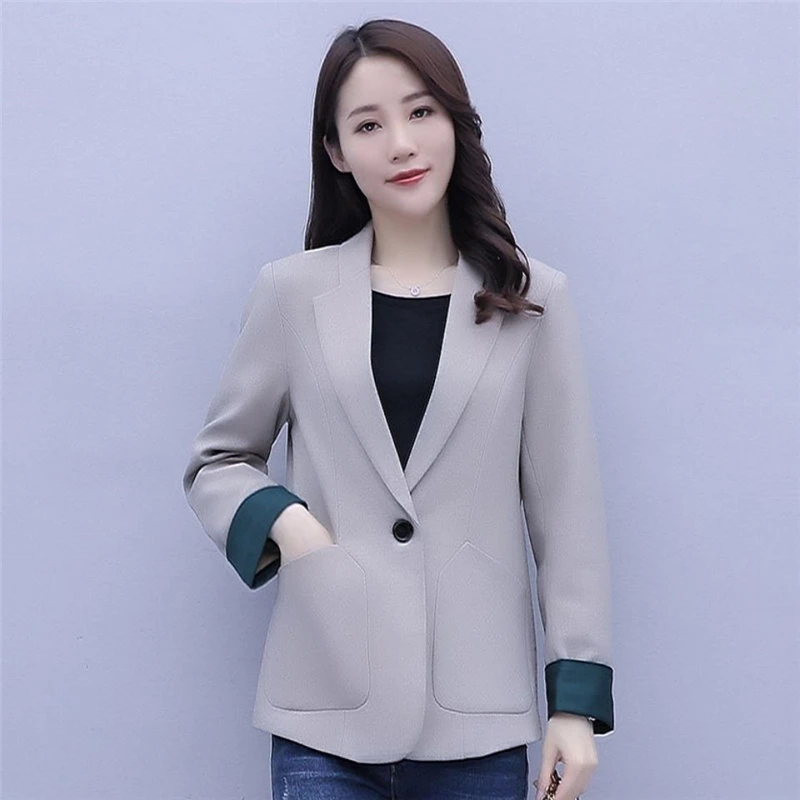 Korean Style Black Baggy Spliced Blazers Women's Casual Vintage Single Button Suit Outwear New Streetwear Basic Coat For Female
Korean Style Black Baggy Spliced Blazers Women's Casual Vintage Single Button Suit Outwear New Streetwear Basic Coat For Female