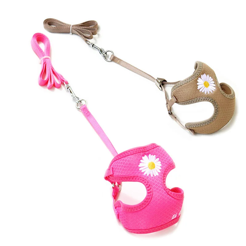 Pet Cat Vest Harness with Floral Small Dog Harness and Leash Set Mesh Padded Pet Rope for Puppy Dogs Chihuahua
Pet Cat Vest Harness with Floral Small Dog Harness and Leash Set Mesh Padded Pet Rope for Puppy Dogs Chihuahua