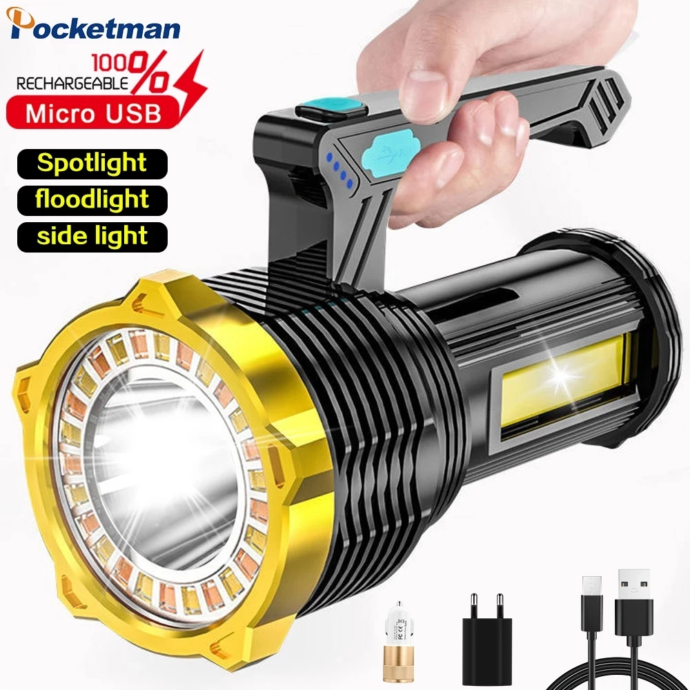 2021 NEW 200W High Power Led Spotlight Floodlight Searchlight 3 in 1 With Side Power Display 8 Lighting Mode Portable Flashlight
2021 NEW 200W High Power Led Spotlight Floodlight Searchlight 3 in 1 With Side Power Display 8 Lighting Mode Portable Flashlight
