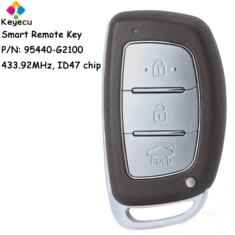 KEYECU Smart Remote Control Car Key With 3 Buttons FSK 433.92MHz ID47 Chip for Hyundai Ioniq 2016 2017 2018 Fob P/N: 95440-G2100
KEYECU Smart Remote Control Car Key With 3 Buttons FSK 433.92MHz ID47 Chip for Hyundai Ioniq 2016 2017 2018 Fob P/N: 95440-G2100