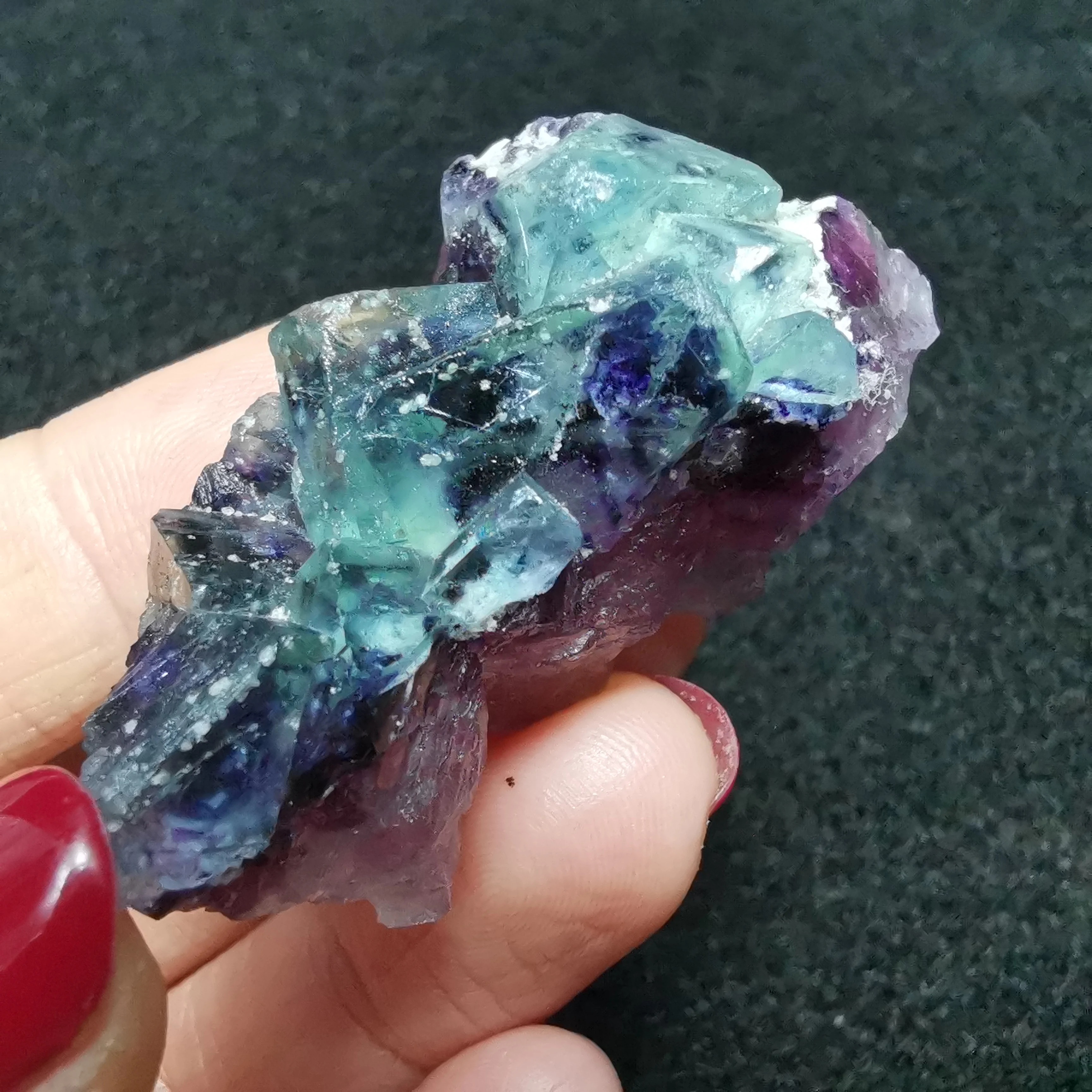 25.6gNatural purplish green fluorite mineral symbiosis specimen crystal healing energy furniture decoration QUARTZ GEM
25.6gNatural purplish green fluorite mineral symbiosis specimen crystal healing energy furniture decoration QUARTZ GEM