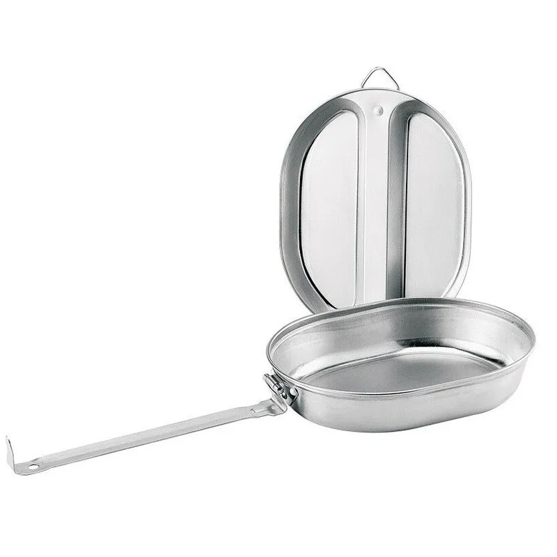 Outdoor Camping Lunch Box Travel Military Cooking Pan Box Cookware Tableware 400ml Lid Plate+ 850ml Frying Pan Steel Lunch Box
Outdoor Camping Lunch Box Travel Military Cooking Pan Box Cookware Tableware 400ml Lid Plate+ 850ml Frying Pan Steel Lunch Box