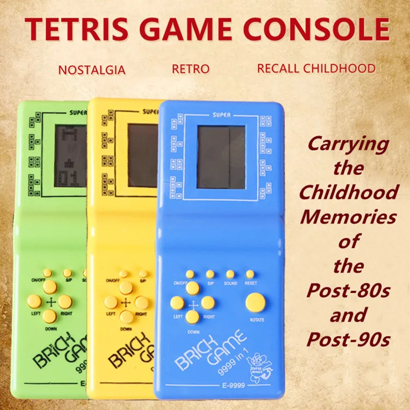 Traditional Nostalgic Tetris Game Consoles Children Education Gifts Family Entertainment Game Random Color(Battery Not Included)
Traditional Nostalgic Tetris Game Consoles Children Education Gifts Family Entertainment Game Random Color(Battery Not Included)