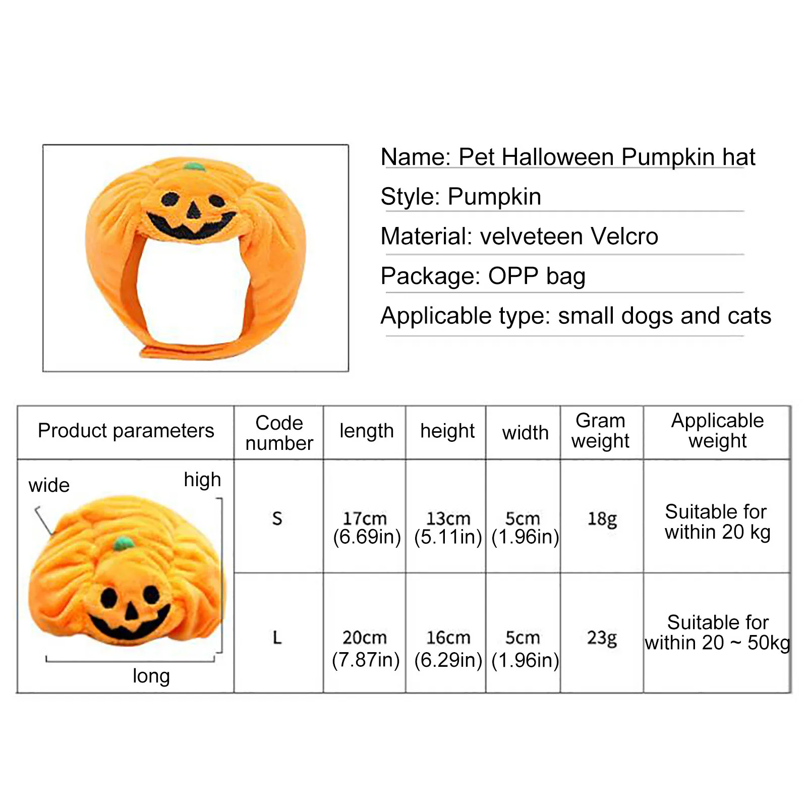 Pet Cat Dog Pumpkin Hat Halloween Ghost Festival Headdress Supplies Small Medium Outdoor Hat Headwear Casual Cute Dog With Hat
Pet Cat Dog Pumpkin Hat Halloween Ghost Festival Headdress Supplies Small Medium Outdoor Hat Headwear Casual Cute Dog With Hat