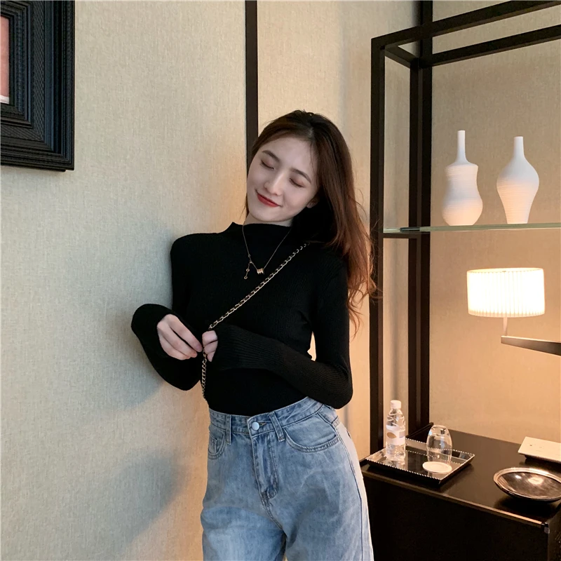 2021 autumn and winter new style retro half turtleneck sweater bottoming shirt long-sleeved core-spun yarn pullover sweater
2021 autumn and winter new style retro half turtleneck sweater bottoming shirt long-sleeved core-spun yarn pullover sweater