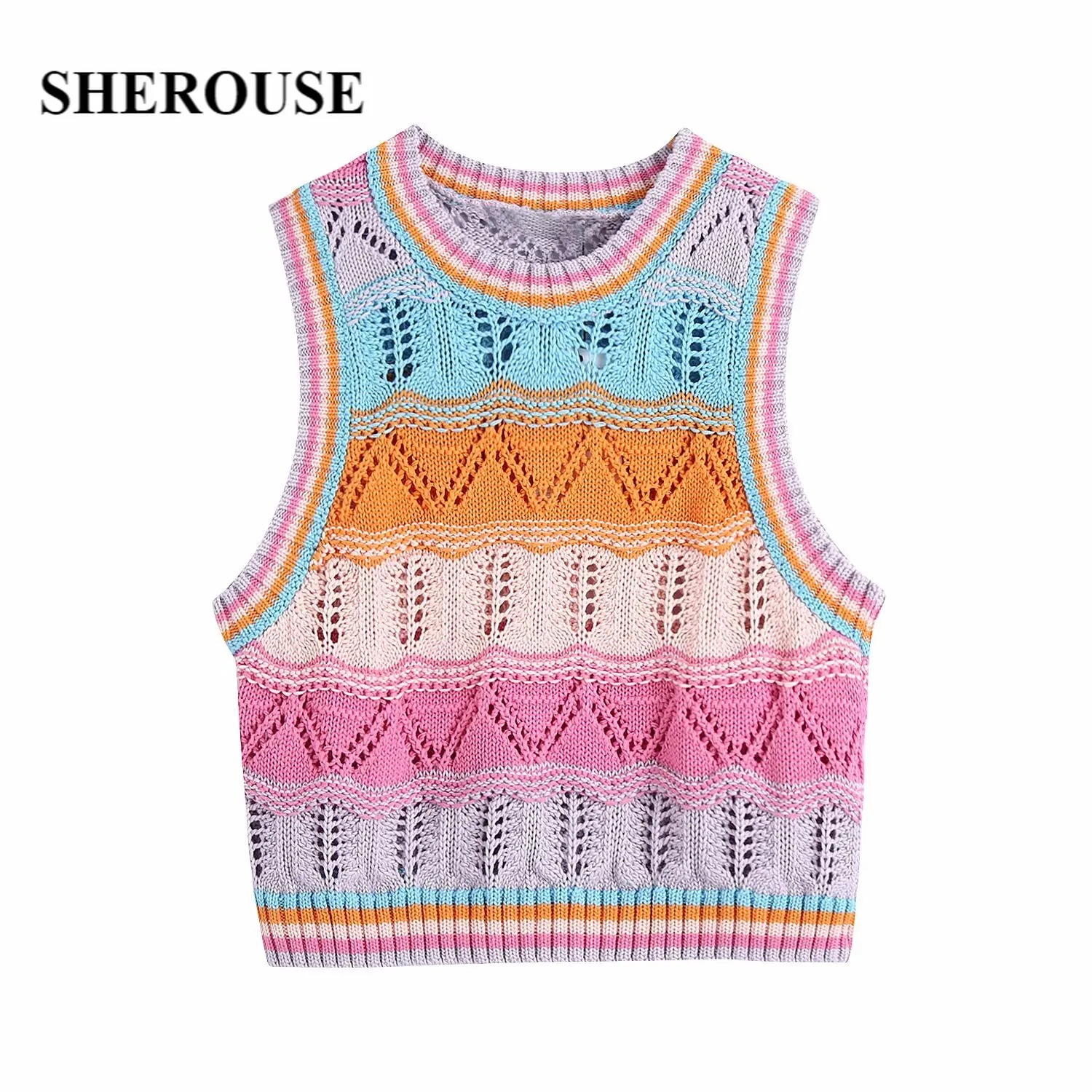 2021 New Summer Women Knitted Tops Jacquard Striped O-Neck Cropped Tank Vest Chic Lady Fashion Casual Woman Clothes
2021 New Summer Women Knitted Tops Jacquard Striped O-Neck Cropped Tank Vest Chic Lady Fashion Casual Woman Clothes