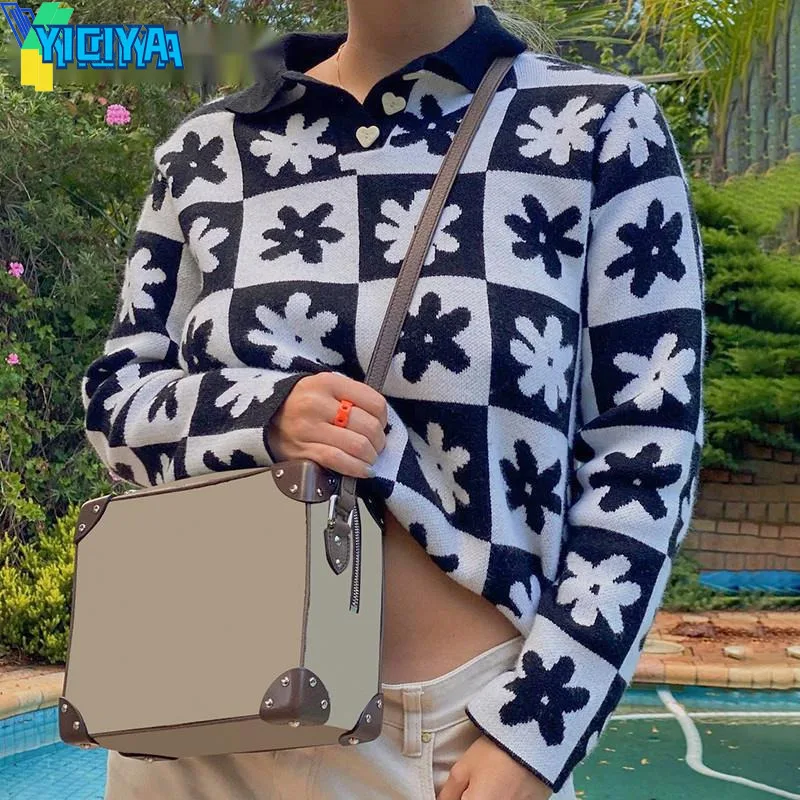 YICIYA Floral Plaid Print Vintage Knitted Sweater Autumn Casual Long Sleeve Jumpers Korean Fashion Cute Kawaii Pullovers Y2k top
YICIYA Floral Plaid Print Vintage Knitted Sweater Autumn Casual Long Sleeve Jumpers Korean Fashion Cute Kawaii Pullovers Y2k top