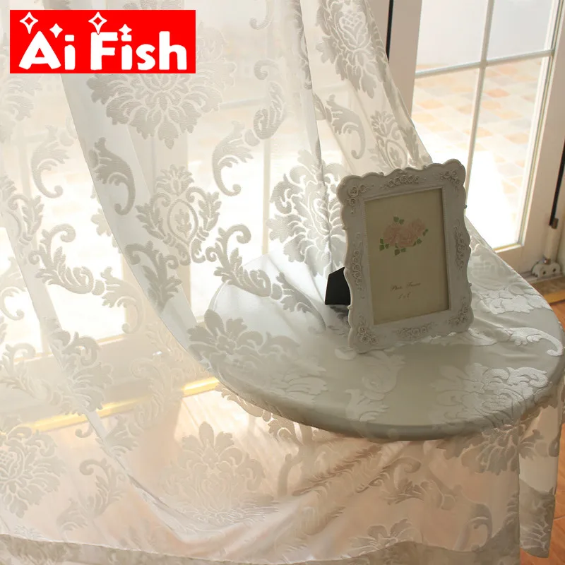 White Velvet Jacquard Tulle Curtains Exquisite European Window Translucent Curtain Sheer Voile For Living Room Drapes MY134#5
White Velvet Jacquard Tulle Curtains Exquisite European Window Translucent Curtain Sheer Voile For Living Room Drapes MY134#5