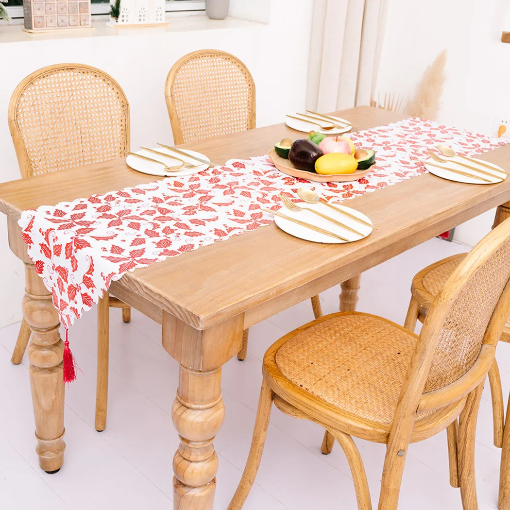 Christmas Table Runners With Snowflake Pattern Natural Cotton Tablecloth Xmas Table Wedding Holiday Thanksgiving Party Decor
Christmas Table Runners With Snowflake Pattern Natural Cotton Tablecloth Xmas Table Wedding Holiday Thanksgiving Party Decor