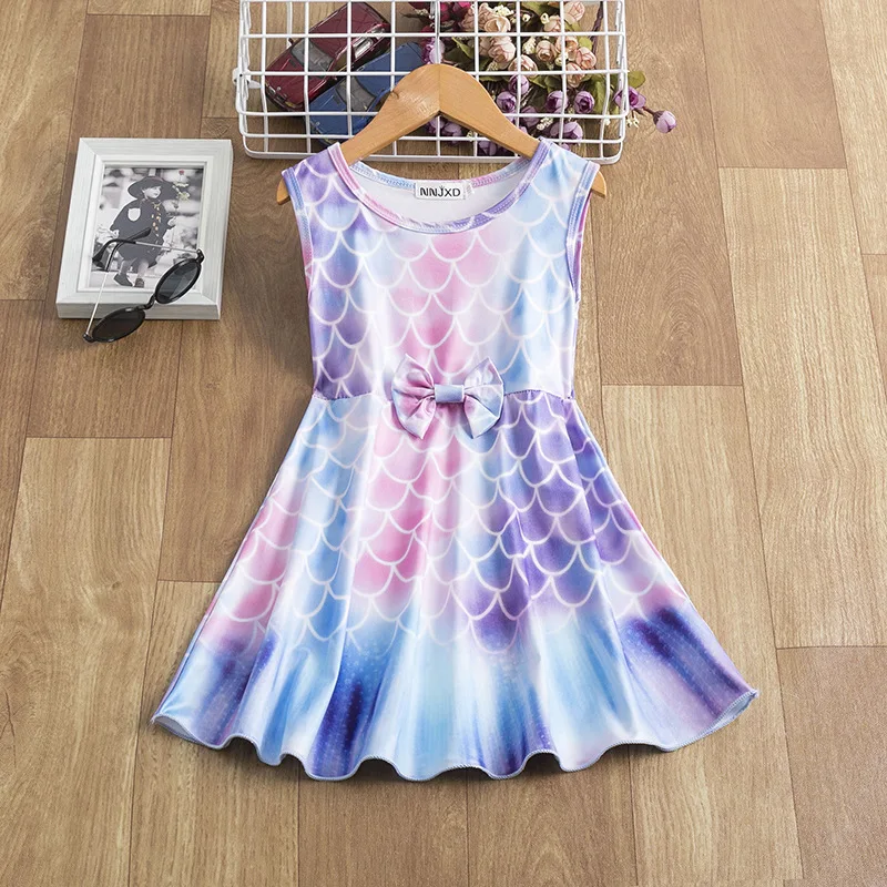 2021 New Girls Summer Dress for 2-6 Years Children Colorful A-Line Beach Dress Mermaid Sleeveless Casual Boutique Kids Clothing
2021 New Girls Summer Dress for 2-6 Years Children Colorful A-Line Beach Dress Mermaid Sleeveless Casual Boutique Kids Clothing
