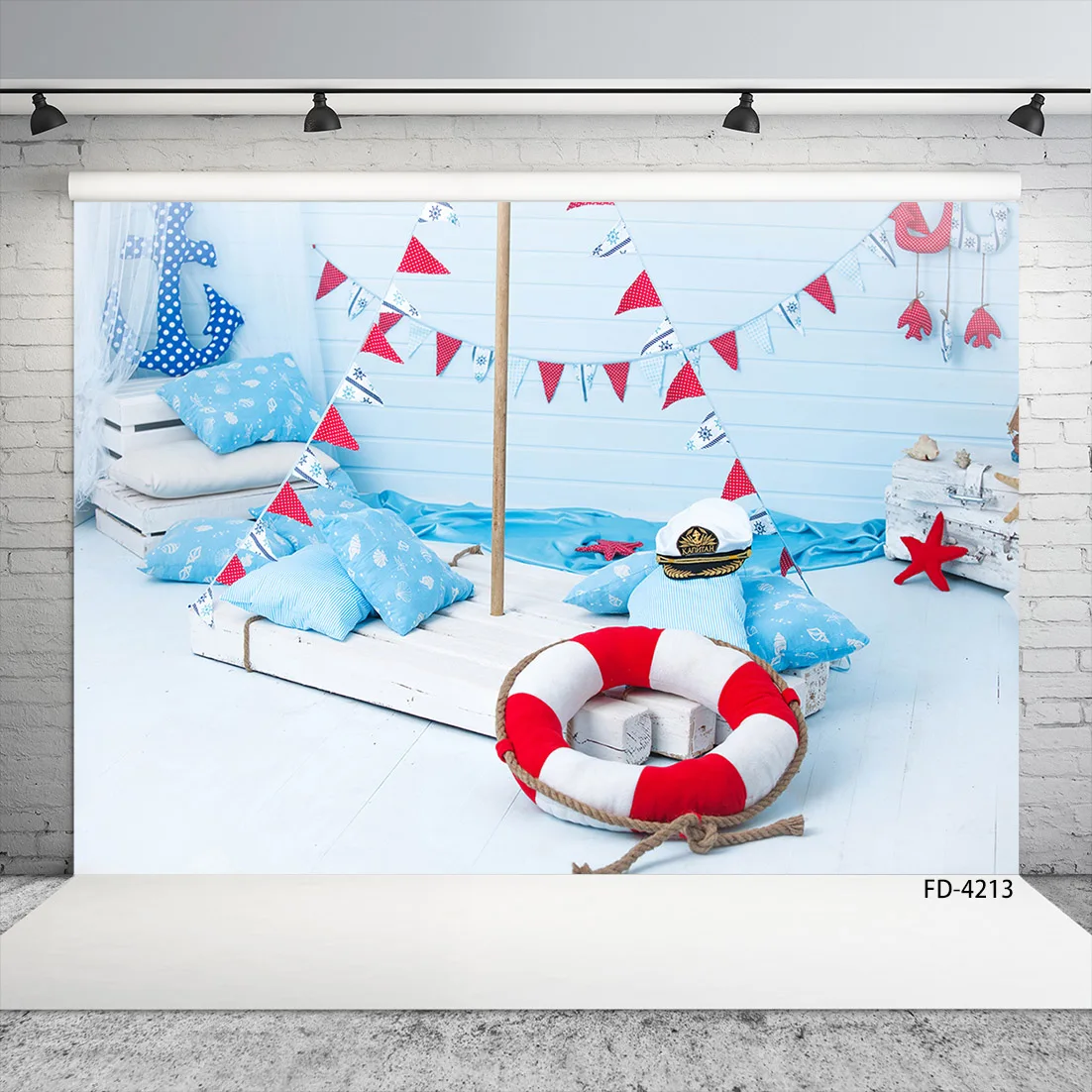 Children Room Sailor Lifebuoy Wooden Floor Boat Theme Photography Background Baby Portrait Photography Backdrop For Photo Studio
Children Room Sailor Lifebuoy Wooden Floor Boat Theme Photography Background Baby Portrait Photography Backdrop For Photo Studio