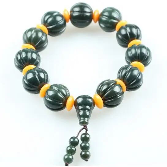 Natural Hetian Qingyu beads and Jade Bracelet Jewelry Fine men and women LuckyBracelet Auspicious Amulet Jade Bracelet
Natural Hetian Qingyu beads and Jade Bracelet Jewelry Fine men and women LuckyBracelet Auspicious Amulet Jade Bracelet
