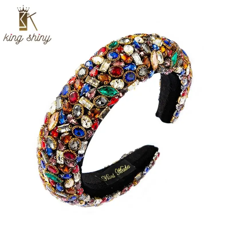 Gorgeous Catwalk Colorful Crystal Wide Headband for Woman Exaggerated Geometric Rhonestone Sponge Hairband Woman Party Headpiece
Gorgeous Catwalk Colorful Crystal Wide Headband for Woman Exaggerated Geometric Rhonestone Sponge Hairband Woman Party Headpiece