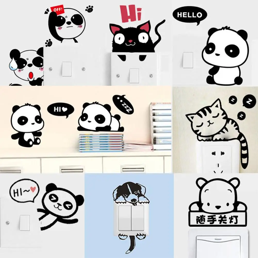 Removable Wall Sticker Switch Sticker Cartoon Animal Series Living Room Bedroom Bathroom Notebook Sticker
Removable Wall Sticker Switch Sticker Cartoon Animal Series Living Room Bedroom Bathroom Notebook Sticker