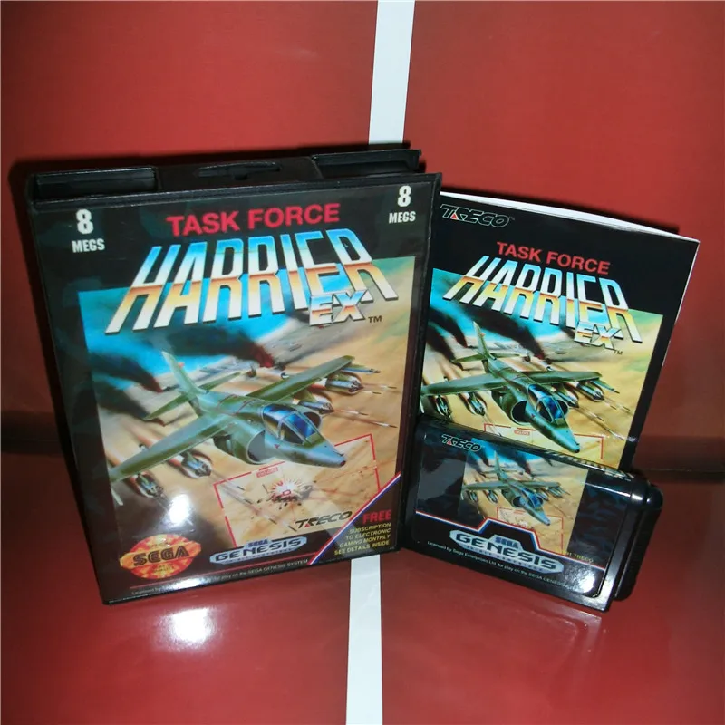 Task Force Harrier US чехол с коробкой и руководством для Sega Megadrive Genesis игровая консоль 16