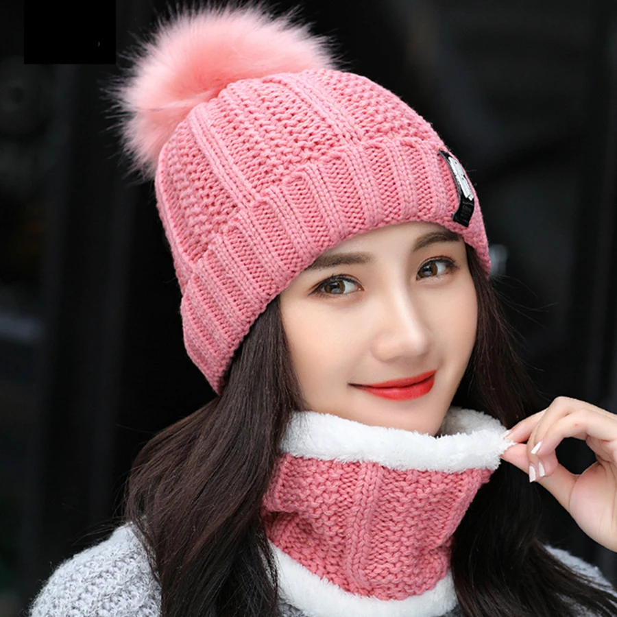 2021 New Winter Hats Women With Bib Cute Warm Velvet Wool Hat Female Thicking Riding Windproof Knit Hat Skullies Beanie Caps Set
2021 New Winter Hats Women With Bib Cute Warm Velvet Wool Hat Female Thicking Riding Windproof Knit Hat Skullies Beanie Caps Set
