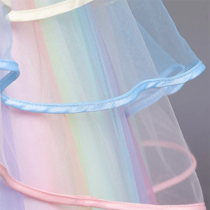 Appliques Flower Unicorn Girls Dress Rainbow Tulle Long Prom Gown Cosplay Kids Clothes Halloween Carnival Girls Dress up 6-14y
Appliques Flower Unicorn Girls Dress Rainbow Tulle Long Prom Gown Cosplay Kids Clothes Halloween Carnival Girls Dress up 6-14y