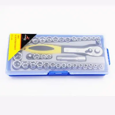 38 In 1 Torque Wrench Socket Set 3/8" inch/Metric Ratchet Driver Socket Wrench Tool Set Kit Trox For Car Repair Hand Tool Kit
38 In 1 Torque Wrench Socket Set 3/8" inch/Metric Ratchet Driver Socket Wrench Tool Set Kit Trox For Car Repair Hand Tool Kit