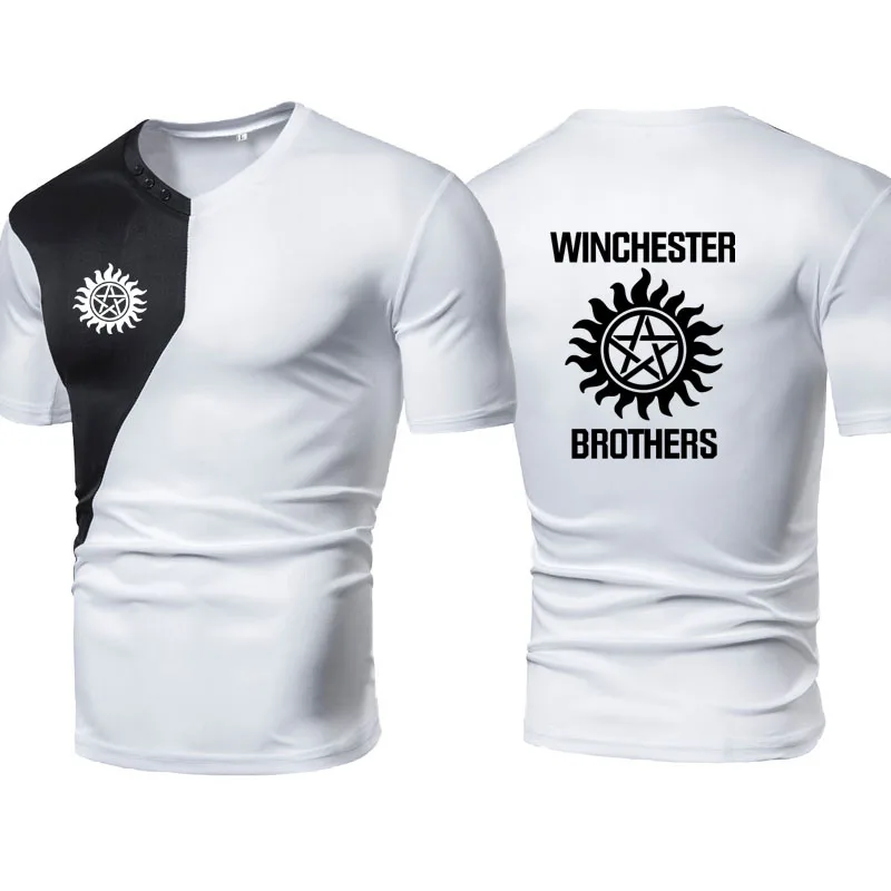 High quality cotton Hot Sale Winchester Bros Printed Summer Fashion Men's T-shirt Stitching color sports Men's short sleeve
High quality cotton Hot Sale Winchester Bros Printed Summer Fashion Men's T-shirt Stitching color sports Men's short sleeve