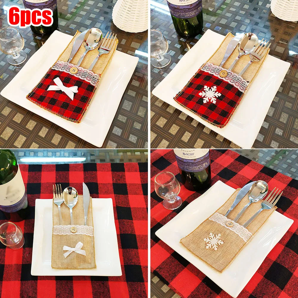 6pcs Christmas Knifes Forks Tableware Bags 8 X 4 In Linen Tableware Cutlery Holders Pockets Tableware Bag Xmas Dinner Xmas Decor
6pcs Christmas Knifes Forks Tableware Bags 8 X 4 In Linen Tableware Cutlery Holders Pockets Tableware Bag Xmas Dinner Xmas Decor