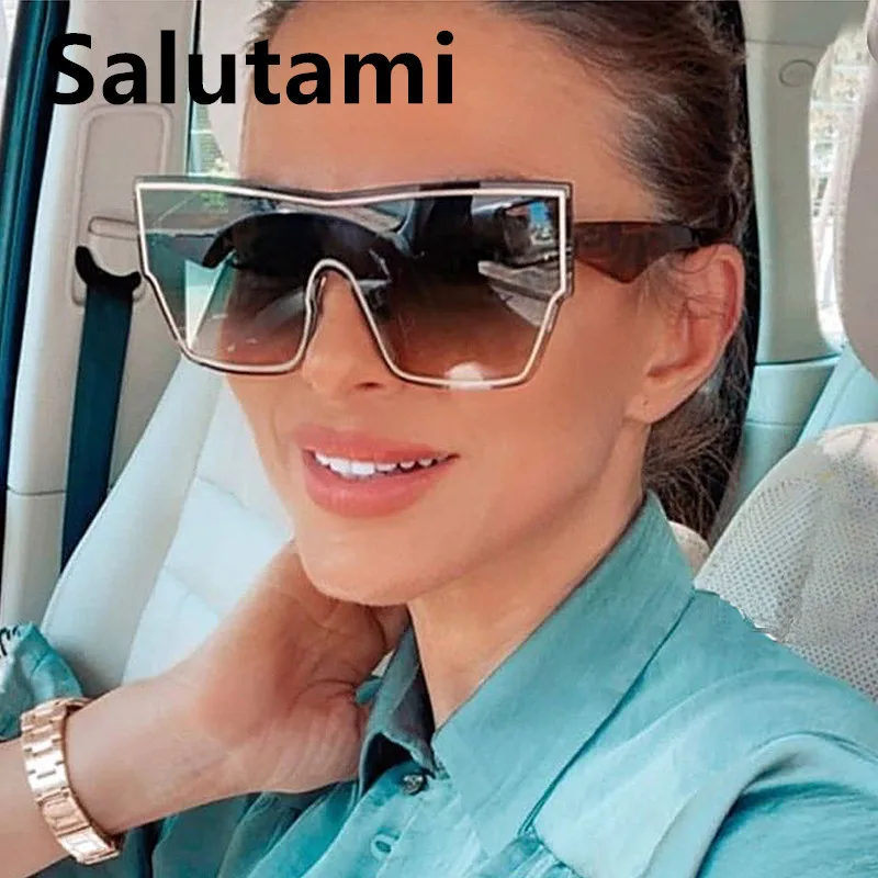 Unique Oversized One Piece Square Sunglasses For Women New Luxury Brand Stripe Lens Flat Shield Sun Glasses Men Gradient Eyewear
Unique Oversized One Piece Square Sunglasses For Women New Luxury Brand Stripe Lens Flat Shield Sun Glasses Men Gradient Eyewear