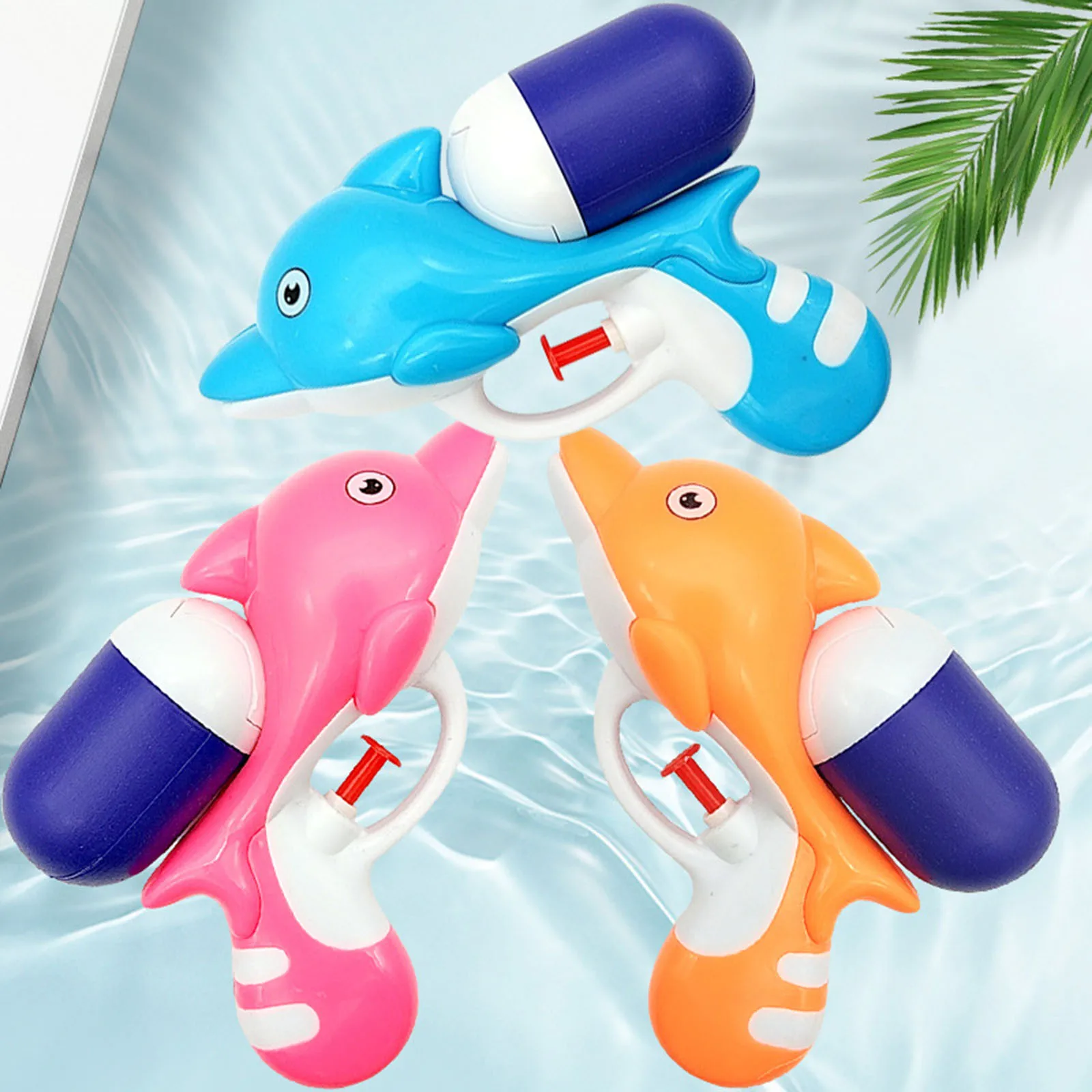 3pcs Dolphin Squirt Blaster Water Toys For Kids Bulk Summer Pool Party Favors Water Guns Super Summer Holiday Squirt Beach Toys