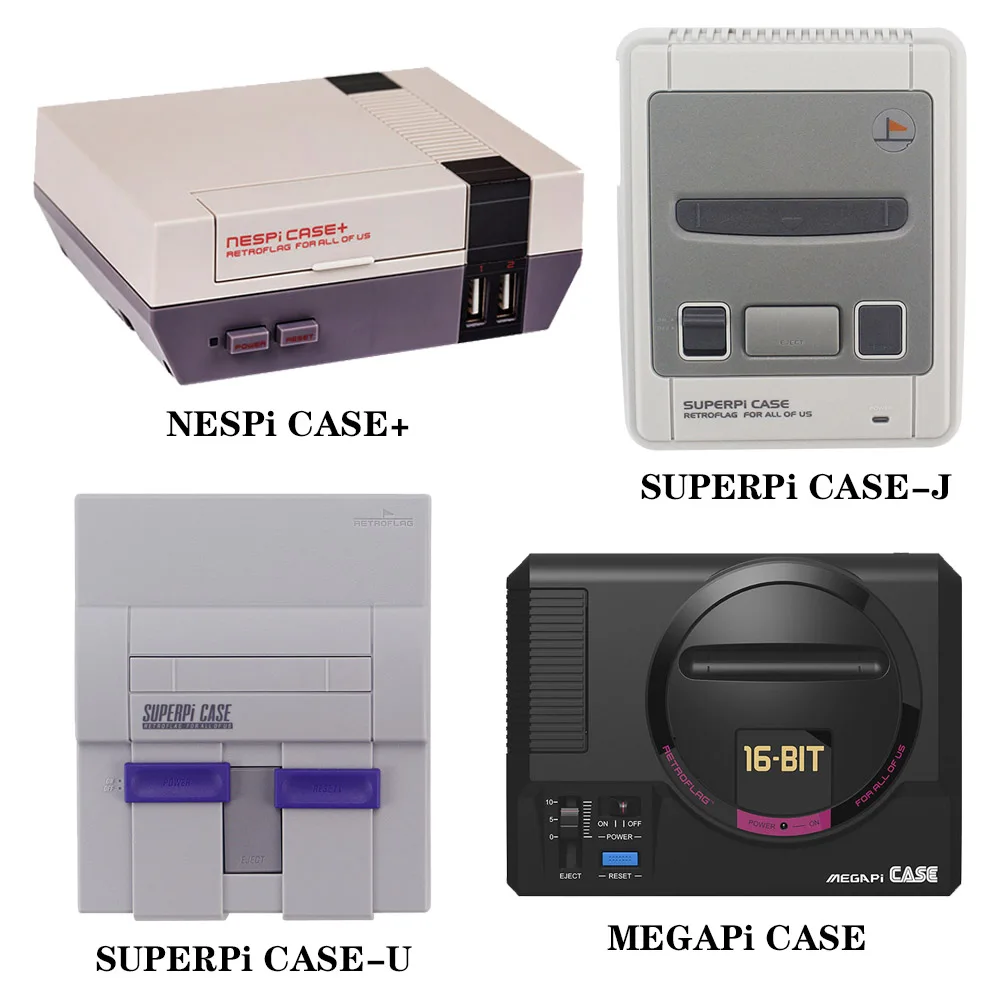 Чехол Retroflag MEGAPi SUPERPi Чехол-U NESPi чехол для Raspberry Pi радиатор 3B Plus (3B +)/3B - купить по