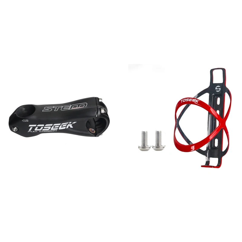 TOSEEK Carbon Bike Stem 31.8Mm 10 Degrees Bike Handlebar Stem 90Mm & TOSEEK Carbon Matte Bike Water Bottle Cage
TOSEEK Carbon Bike Stem 31.8Mm 10 Degrees Bike Handlebar Stem 90Mm & TOSEEK Carbon Matte Bike Water Bottle Cage