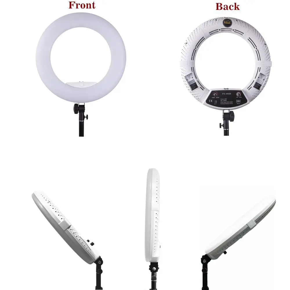 Yidoblo FS-480II White Make-up LED Bio-color Ring Light + Portable bag Lamp Photographic Lighting 3200-5500K Ring Lights
Yidoblo FS-480II White Make-up LED Bio-color Ring Light + Portable bag Lamp Photographic Lighting 3200-5500K Ring Lights