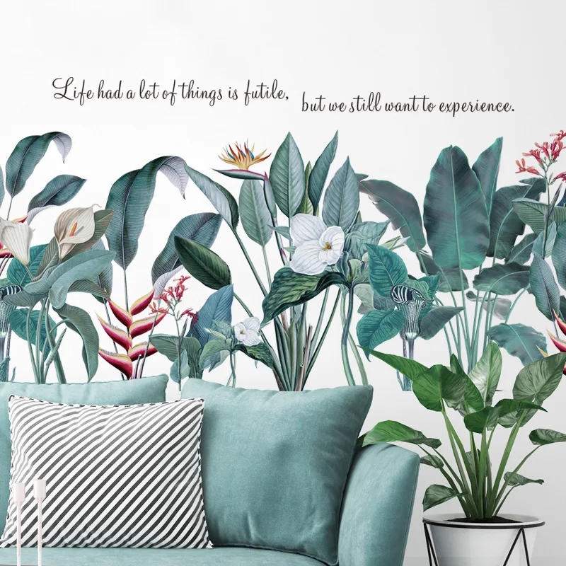 Nordic Green Plants Wall Stickers Home Decoration Living Room Bedroom Self-adhesive Corner Skirting Vinyl Decal English Proverb
Nordic Green Plants Wall Stickers Home Decoration Living Room Bedroom Self-adhesive Corner Skirting Vinyl Decal English Proverb