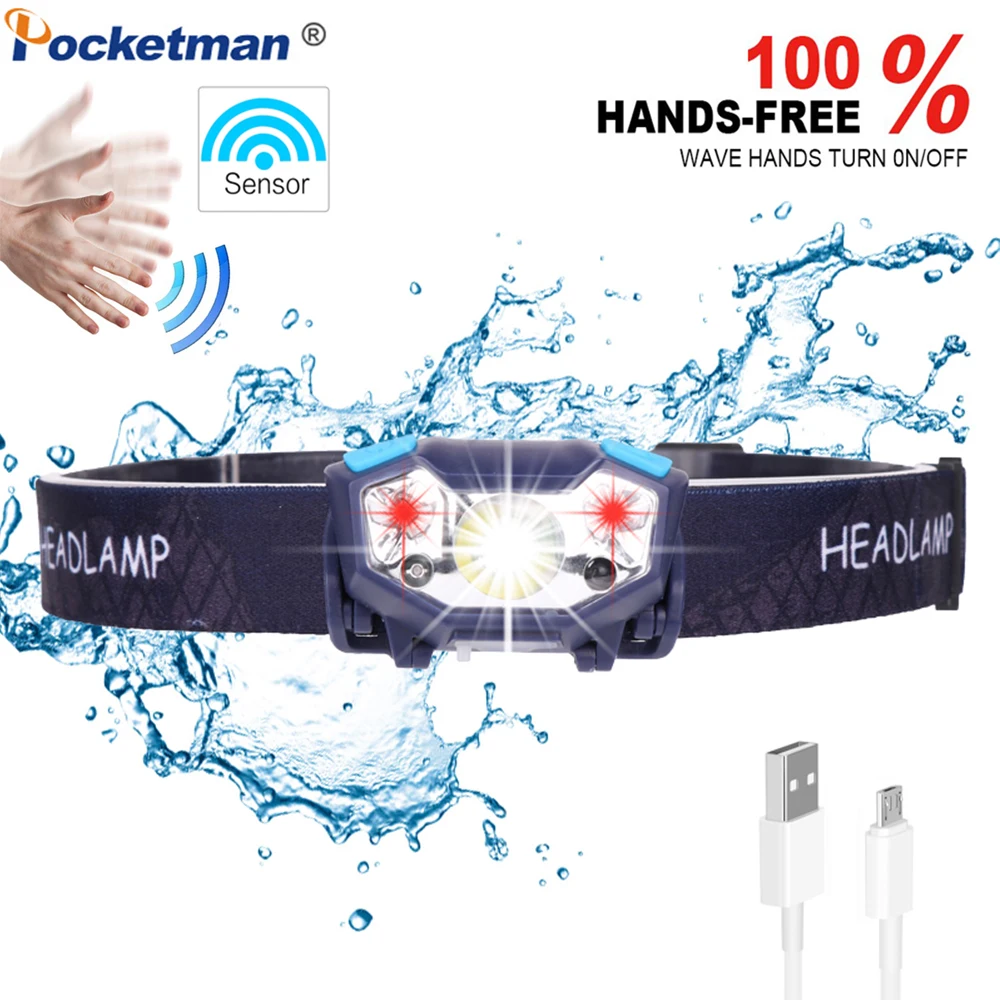 6200LM LED Headlamp Portable Body Motion Sensor LED Headlight Induction Headlamp USB Rechargeable Built-in Battery with 5 Modes
6200LM LED Headlamp Portable Body Motion Sensor LED Headlight Induction Headlamp USB Rechargeable Built-in Battery with 5 Modes