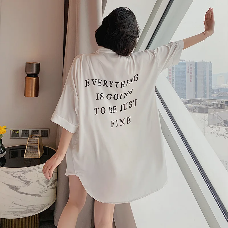 Intimate Lingerie Women Casual Nightwear Sexy Homewear Short Print Kimono Bathrobe Gown Silky Sleepshirt White Nightgown
Intimate Lingerie Women Casual Nightwear Sexy Homewear Short Print Kimono Bathrobe Gown Silky Sleepshirt White Nightgown