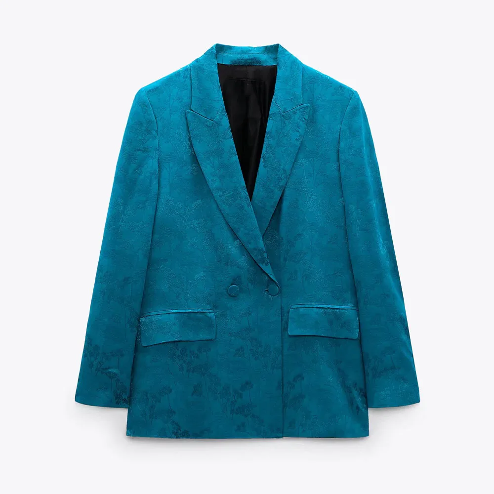 Za Women jacket 2021 Autumn New Fashion Jacquard Double Breasted Blazer Coat Vintage Long Sleeve Pockets Female Outerwear Chic
Za Women jacket 2021 Autumn New Fashion Jacquard Double Breasted Blazer Coat Vintage Long Sleeve Pockets Female Outerwear Chic