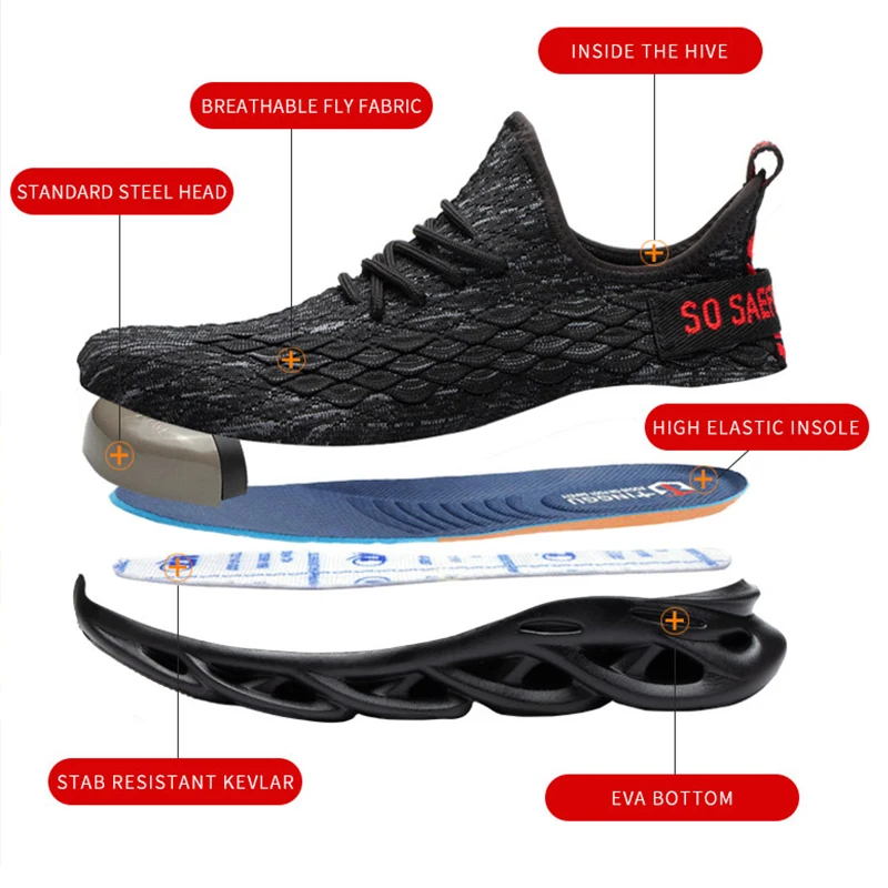 Lightweight Men's Boots Steel Toe Safety Shoes Men Work Boots Anti-Smashing Work Sneakers Men Safety Boots Indestructible Shoes
Lightweight Men's Boots Steel Toe Safety Shoes Men Work Boots Anti-Smashing Work Sneakers Men Safety Boots Indestructible Shoes