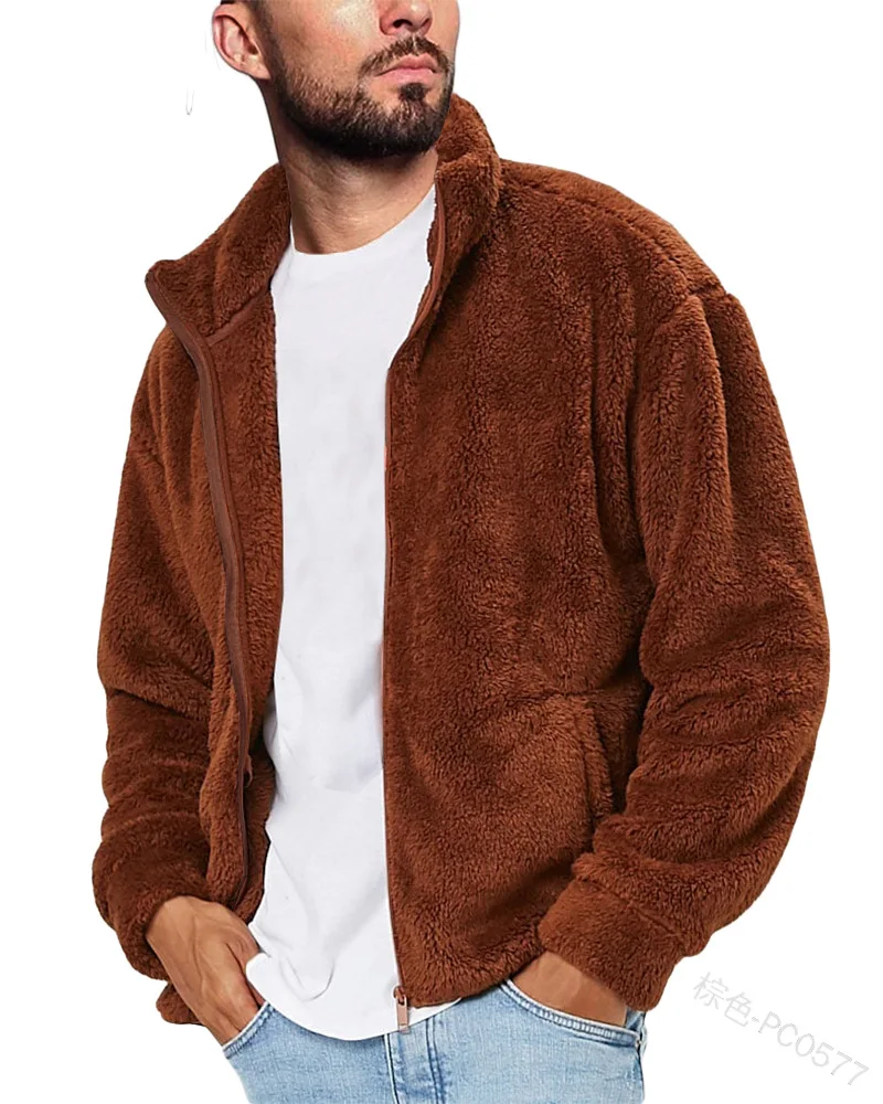 Plush Jackets Men Fall Winter Fashion Fur Coat Stand-up Collar with Loose Zipper Winter Jacket Men Lugentolo
Plush Jackets Men Fall Winter Fashion Fur Coat Stand-up Collar with Loose Zipper Winter Jacket Men Lugentolo