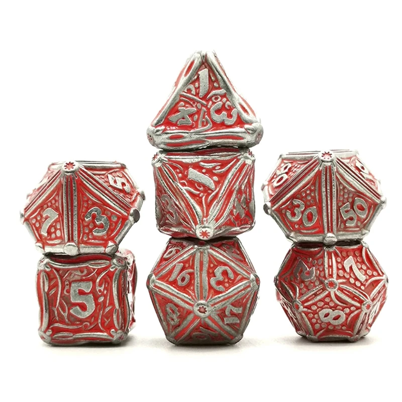 7pcs Heavy Duty Metal Dice Set Solid Polyhedral RPG Role Playing Game Dice Set X3UA
7pcs Heavy Duty Metal Dice Set Solid Polyhedral RPG Role Playing Game Dice Set X3UA