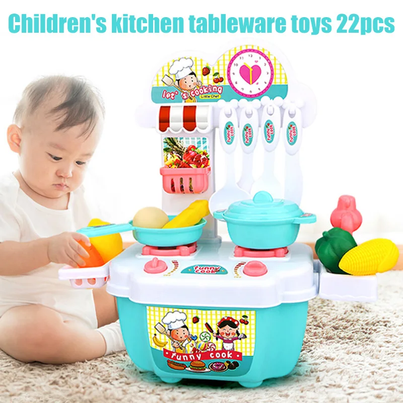 22 PCS Play Kitchen Kit for Kids Pretend Cooking Set Roleplay Toddler Playhouse Game BM88
22 PCS Play Kitchen Kit for Kids Pretend Cooking Set Roleplay Toddler Playhouse Game BM88