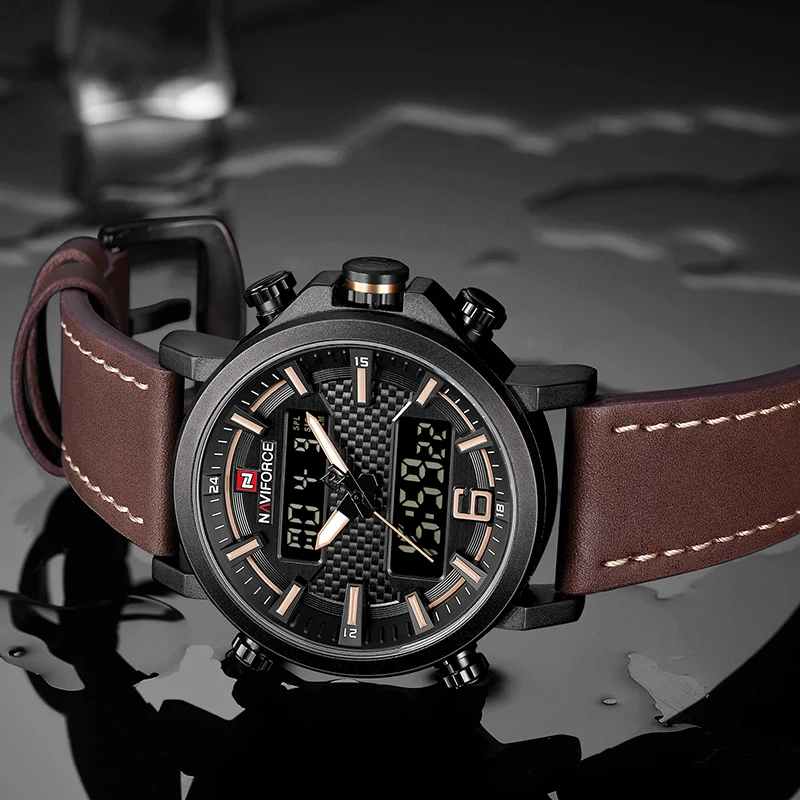 NAVIFORCE Fashion Luxury Men Watch For Man Dual Disply Watches For Men Military Sport Waterproof Male Clock Relogio Masculino
NAVIFORCE Fashion Luxury Men Watch For Man Dual Disply Watches For Men Military Sport Waterproof Male Clock Relogio Masculino