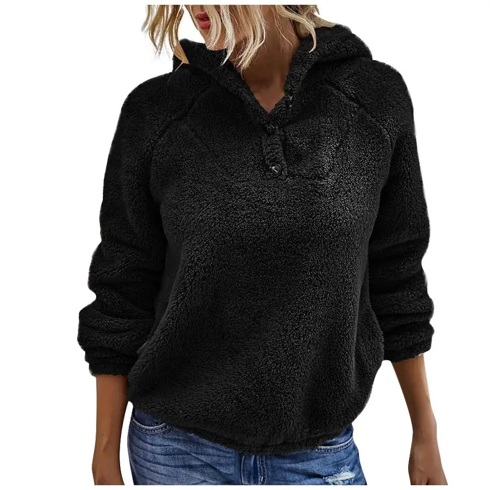 Women Fashion Solid Color Pullover Hood Plush Long Sleeves Sweater Tops Fashion Atmosphere Round Neck Simple Short
Women Fashion Solid Color Pullover Hood Plush Long Sleeves Sweater Tops Fashion Atmosphere Round Neck Simple Short