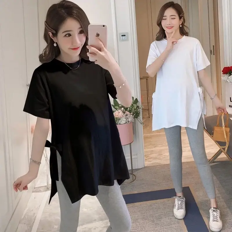 Pregnant Women Summer Short-sleeved Thin Shirt Pregnant T-shirt Pants Suit Casual Loose Pregnant Women Summer Wear
Pregnant Women Summer Short-sleeved Thin Shirt Pregnant T-shirt Pants Suit Casual Loose Pregnant Women Summer Wear