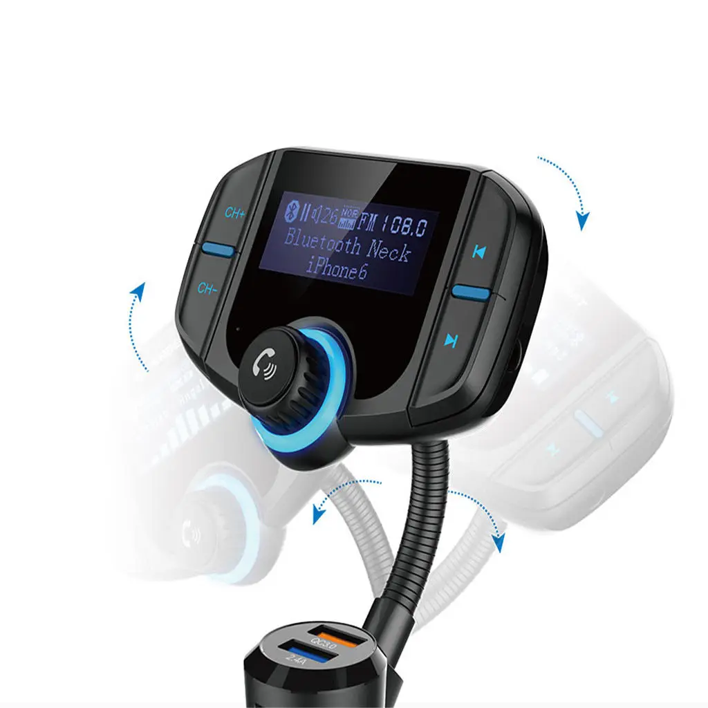 MagiDeal Car Bluetooth FM Transmitter Audio Radio Adapter with Quick Charge
MagiDeal Car Bluetooth FM Transmitter Audio Radio Adapter with Quick Charge