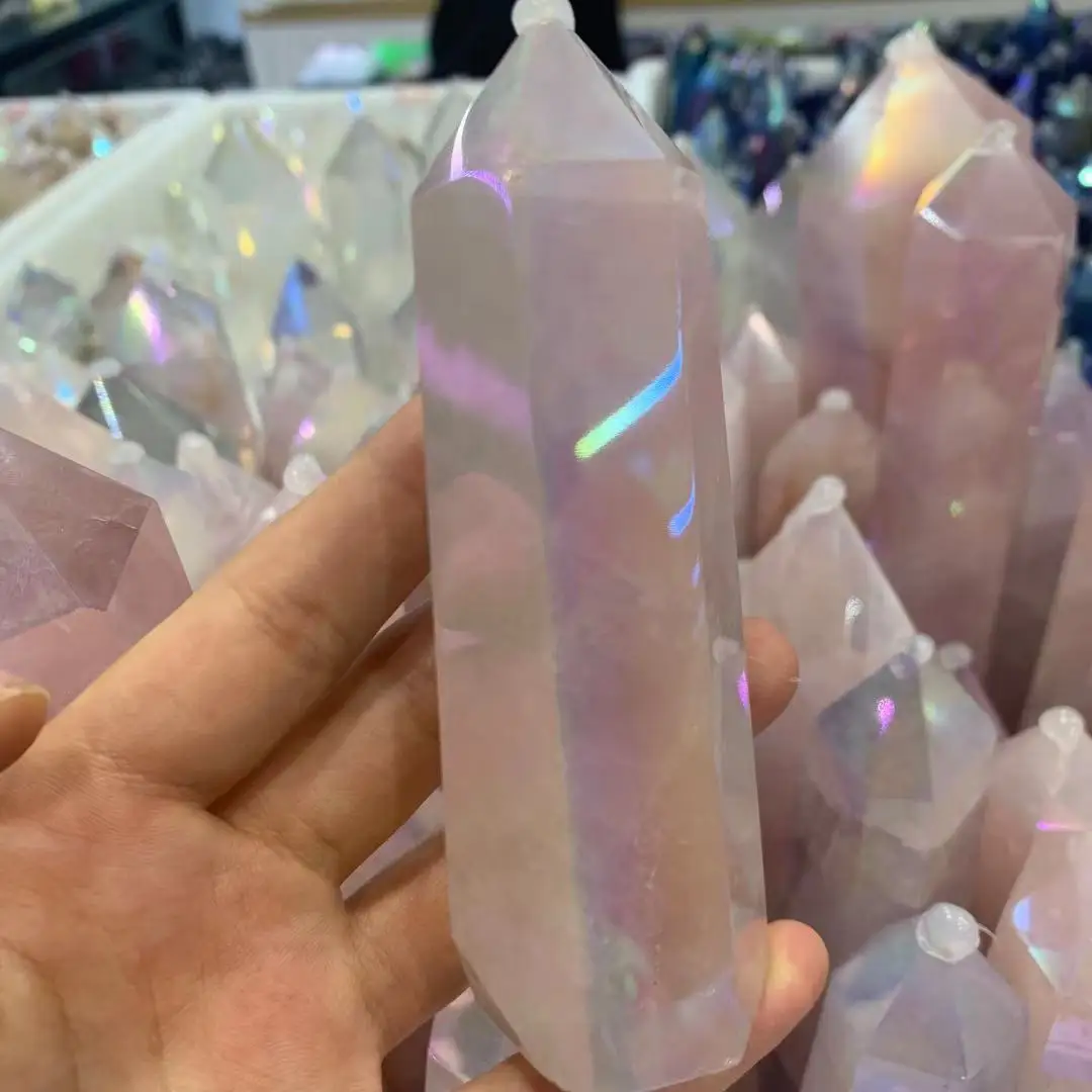 Натуральные розовые кристаллы aura clear quartz wand point tower, Исцеляющие камни
Натуральные розовые кристаллы aura clear quartz wand point tower, Исцеляющие камни