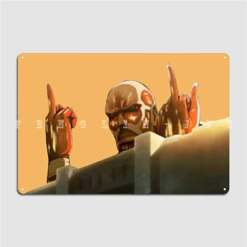 Колосальный Титан Attack On Titans Snk, Забавный дизайн, металлический плакат, украшение гаража, кухня, настенные плакаты
Колосальный Титан Attack On Titans Snk, Забавный дизайн, металлический плакат, украшение гаража, кухня, настенные плакаты