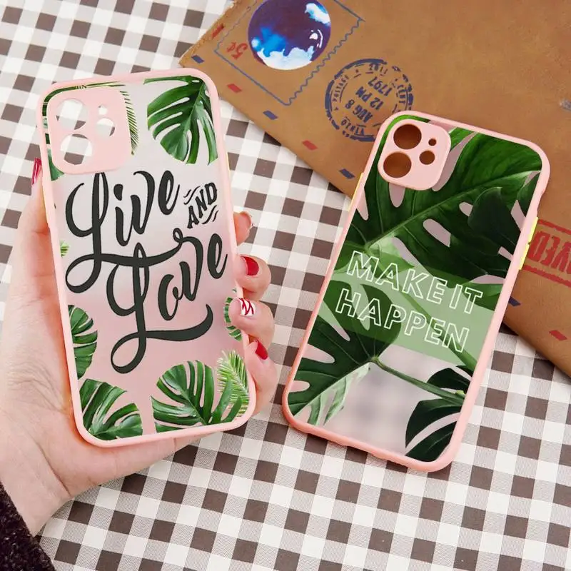 Green Plant leaf Accessories art Phone Case matte transparent For iphone 7 8 11 12 13 plus mini x xs xr pro max cover
Green Plant leaf Accessories art Phone Case matte transparent For iphone 7 8 11 12 13 plus mini x xs xr pro max cover