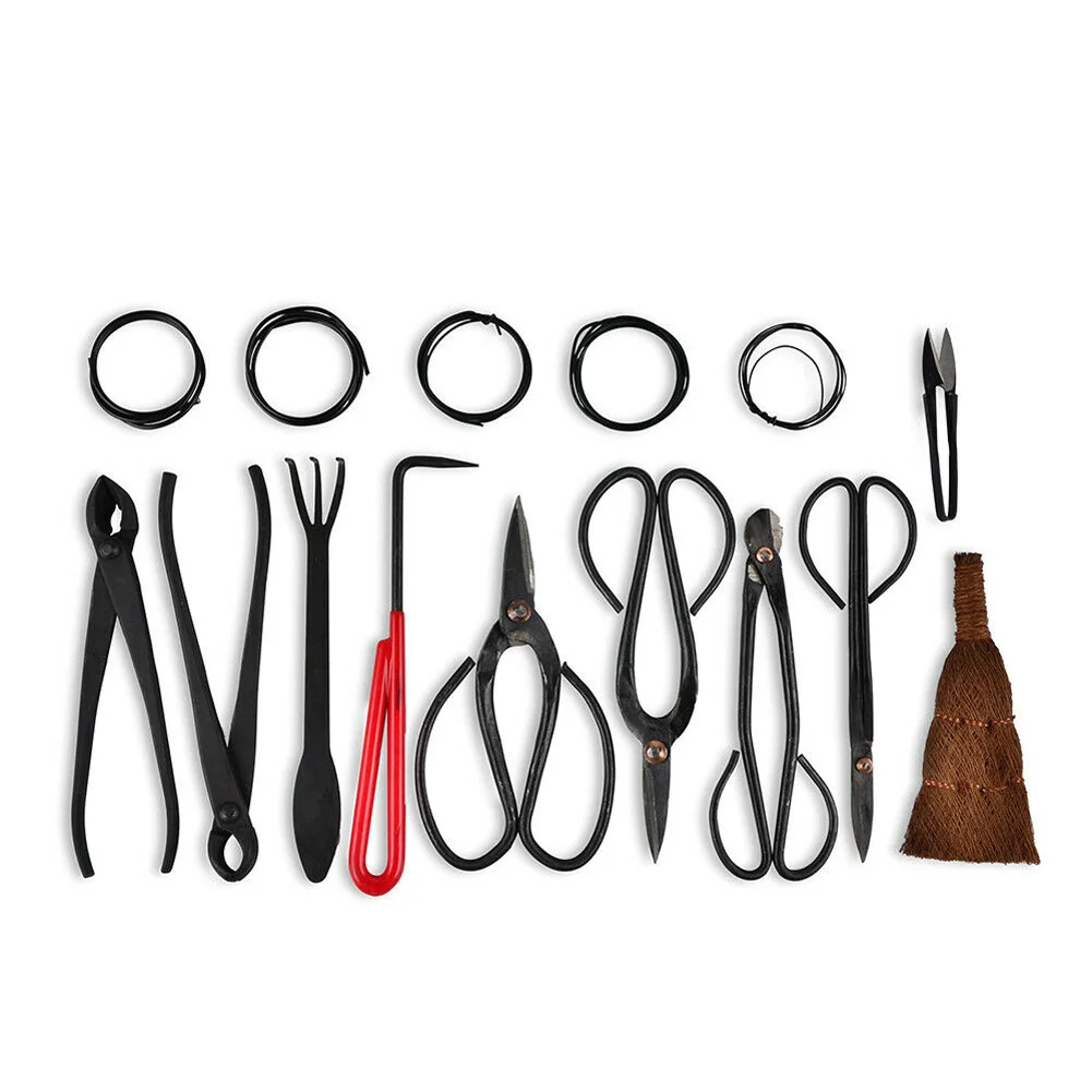 Newest Garden Bonsai Tool Set 15pcs Carbon Steel Kit Cutter Scissors With Nylon Case Outdoor Shackle for Camping
Newest Garden Bonsai Tool Set 15pcs Carbon Steel Kit Cutter Scissors With Nylon Case Outdoor Shackle for Camping