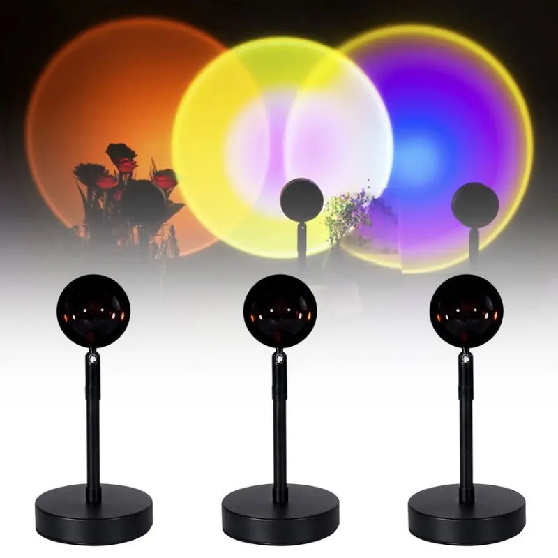HOT! Sunset Projector Lamp Rainbow Atmosphere Led Night Light for Home Bedroom Coffe shop Background Wall Decoration USB Lamp
HOT! Sunset Projector Lamp Rainbow Atmosphere Led Night Light for Home Bedroom Coffe shop Background Wall Decoration USB Lamp