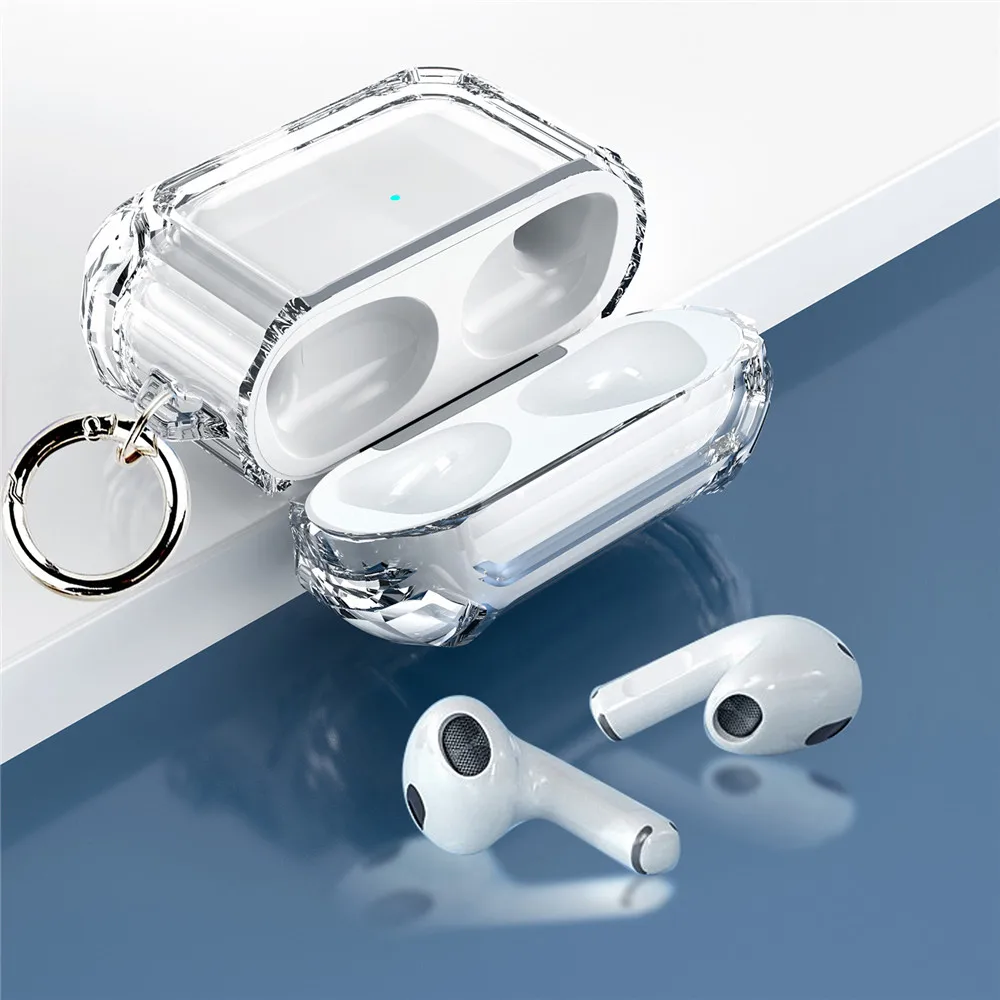 For Airpods 3 Pro Case Transparent Earphone Protective Cover Two-color TPU For Apple Airpods Pro 3 Soft Shell Wtih Keychain
For Airpods 3 Pro Case Transparent Earphone Protective Cover Two-color TPU For Apple Airpods Pro 3 Soft Shell Wtih Keychain