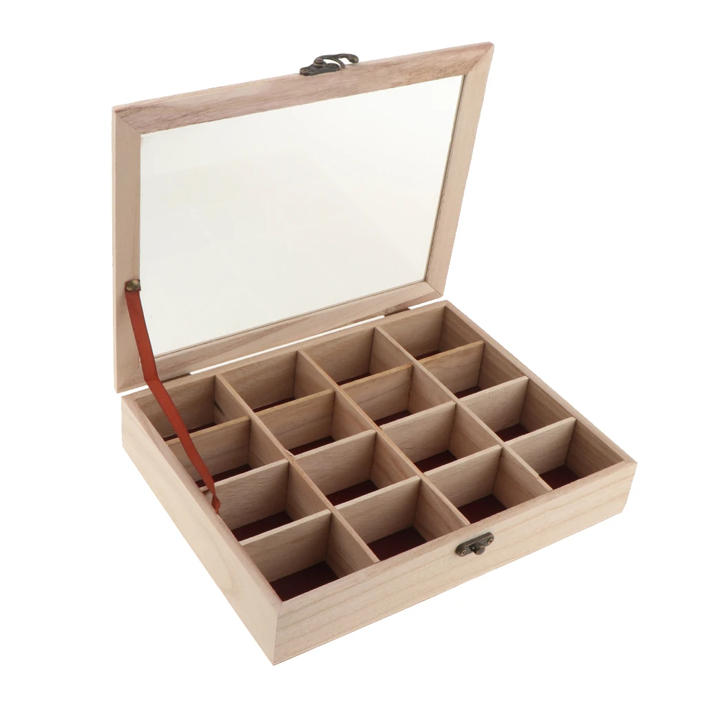 16 Grids Vintage Unfinished Wood Box, Natural Wooden Jewelry Box DIY Storage Chest Treasure Toys Case for Necklace Bracelet
16 Grids Vintage Unfinished Wood Box, Natural Wooden Jewelry Box DIY Storage Chest Treasure Toys Case for Necklace Bracelet